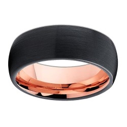 Argollas de matrimonio en tungsteno negro mate