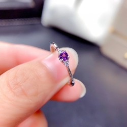 Anillo de compromiso en plata diseño clásico - Anillo para pedir mano