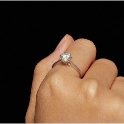 Anillo de compromiso en plata corazón de pasión - anillo matrimonio