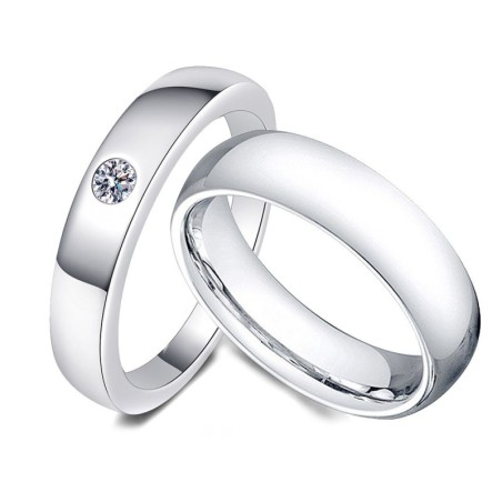 Argollas de matrimonio en plata amor puro - anillos de boda - alianzas
