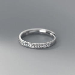 Argollas de matrimonio eterno destello en plata 925 ajustable