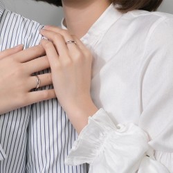 Argollas de matrimonio en plata Sol y Luna - Alianzas de plata - Boda