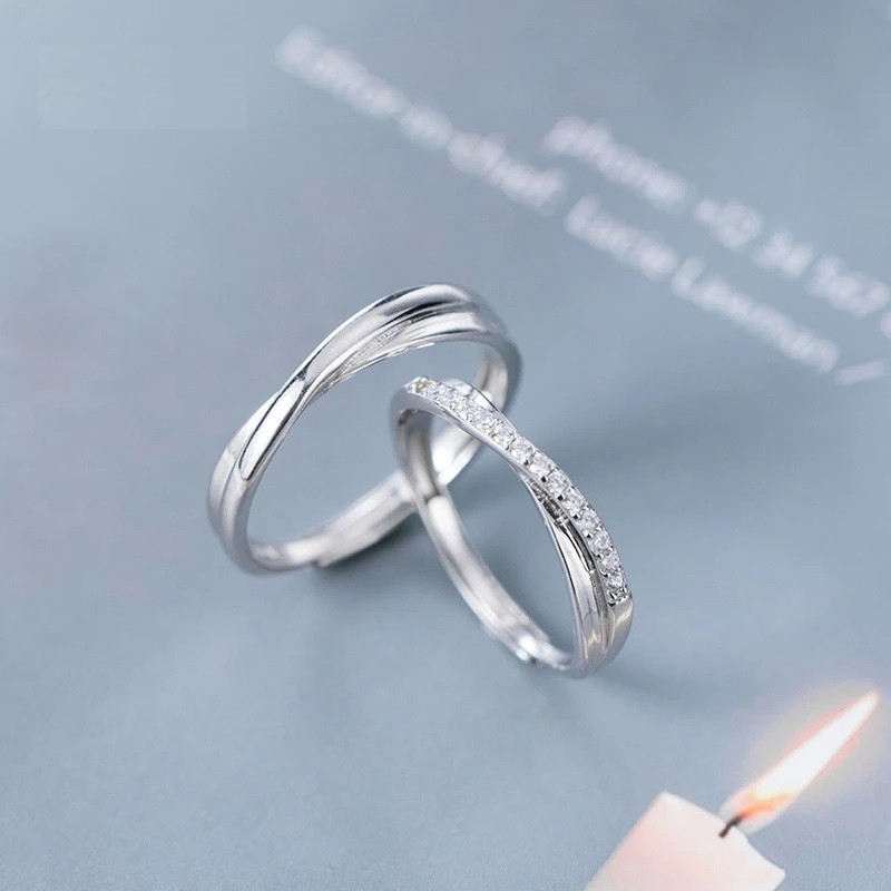 Argollas de matrimonio en plata - Anillos de boda plateados - alianzas