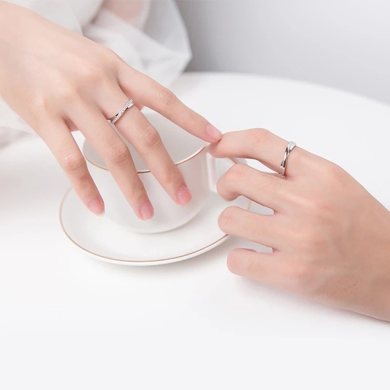 Argollas de matrimonio en plata - Anillos de boda plateados - alianzas