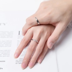 Argollas de matrimonio en plata - Anillos de boda plateados - alianzas