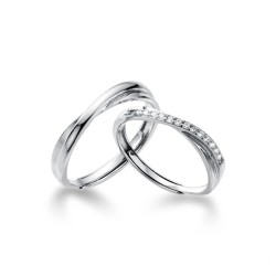 Argollas de matrimonio en plata - Anillos de boda plateados - alianzas
