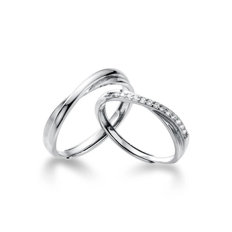 Argollas de matrimonio en plata - Anillos de boda plateados - alianzas