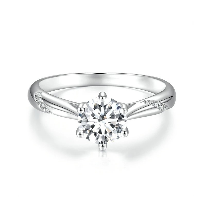 Anillo de compromiso sutileza en moissanita en plata 925