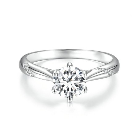 Anillo de compromiso sutileza en moissanita en plata 925