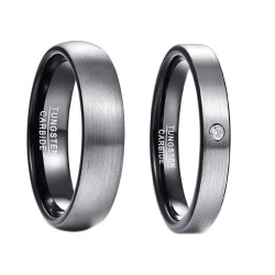 Argollas de matrimonio en tungsteno martillado - Sortijas de boda