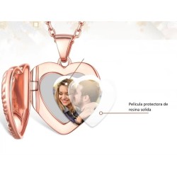 Collar relicario claddagh personalizable en plata
