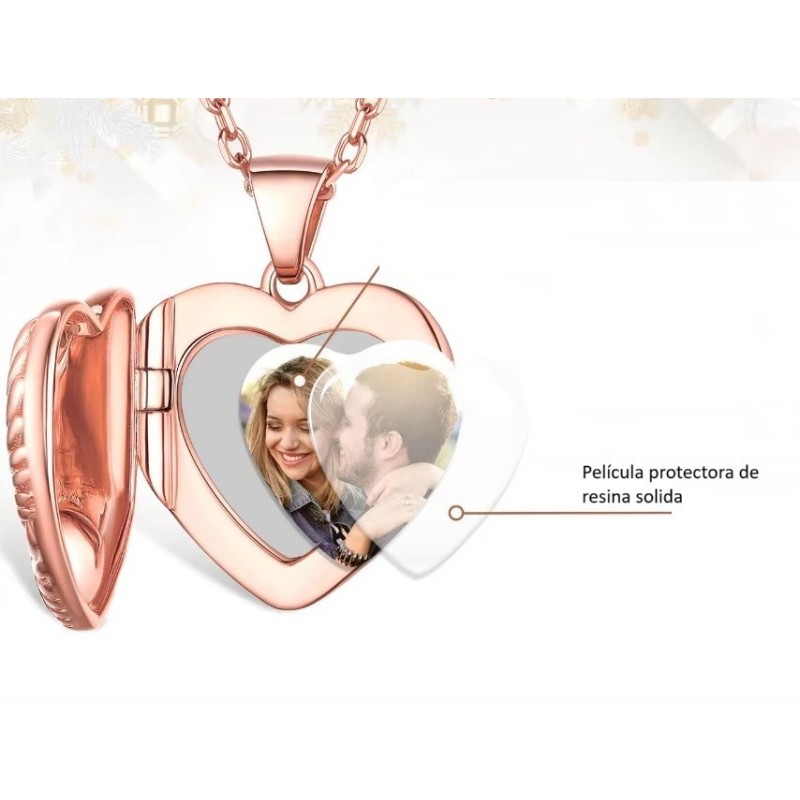 Collar relicario claddagh personalizable en plata