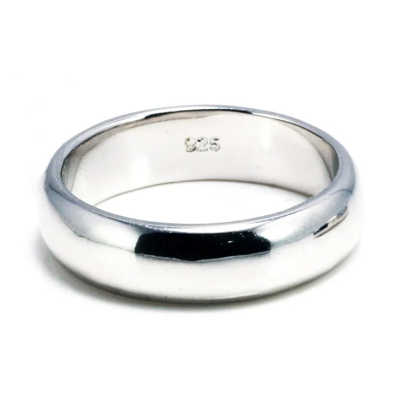 Argolla en plata para hombre - argolla clásica plateada - joyas en plata