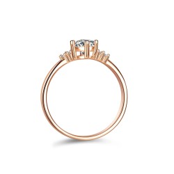 Anillo de compromiso en plata con moissanita - anillo para boda en plata