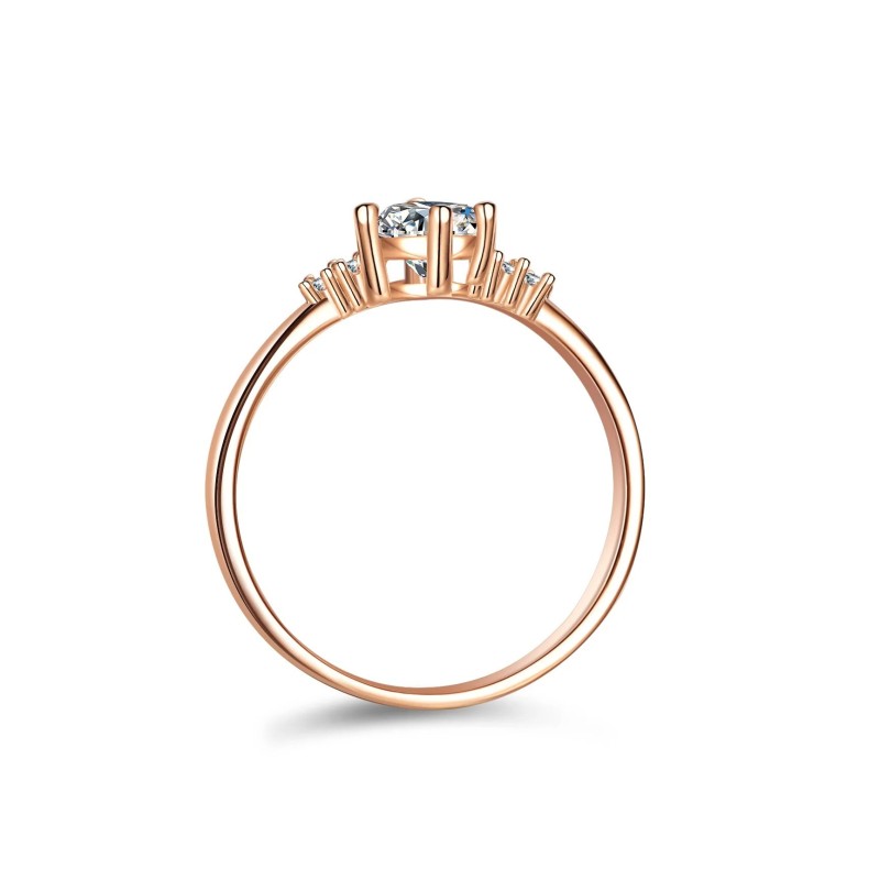 Anillo de compromiso en plata con moissanita - anillo para boda en plata