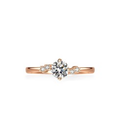 Anillo de compromiso en plata con moissanita - anillo para boda en plata