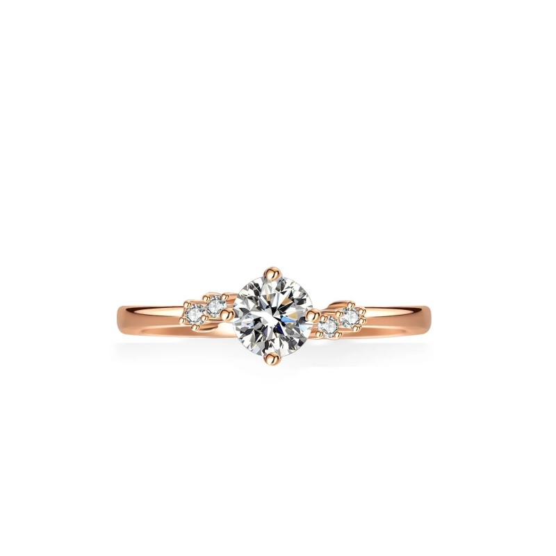 Anillo de compromiso en plata con moissanita - anillo para boda en plata