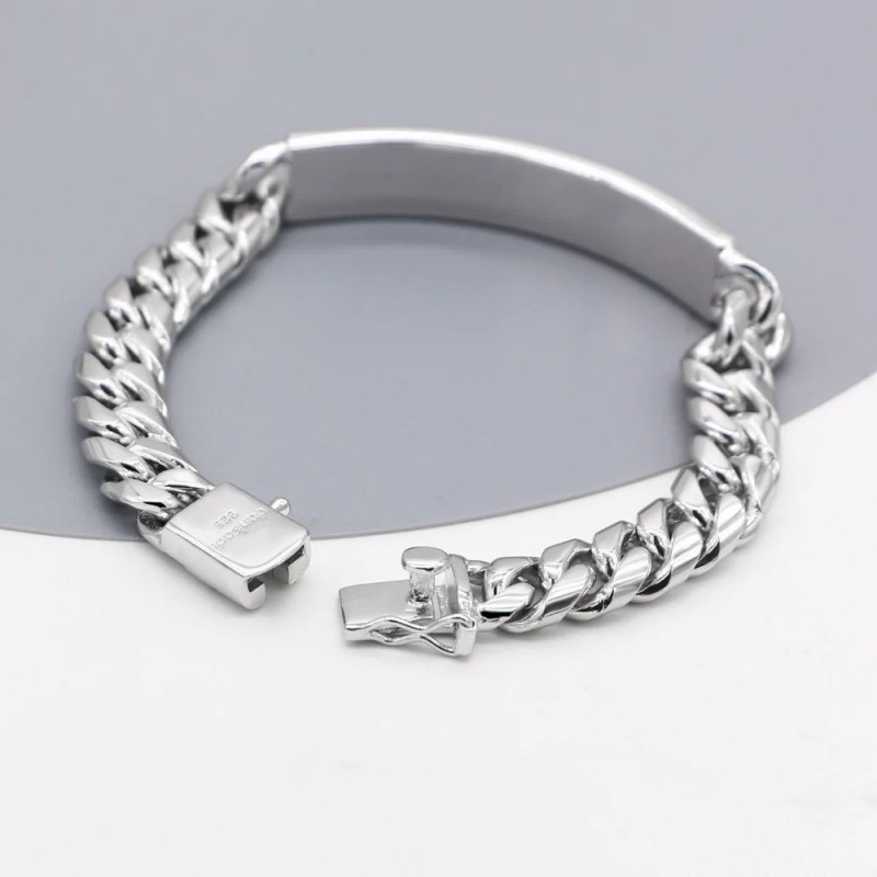 Pulsera en acero para mujer personalizable - Manilla para grabar texto