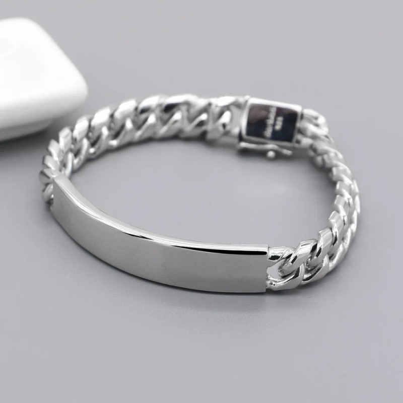 Pulsera en acero para mujer personalizable - Manilla para grabar texto