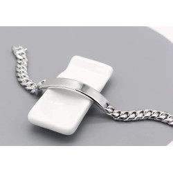 Pulsera en acero para mujer personalizable - Manilla para grabar texto