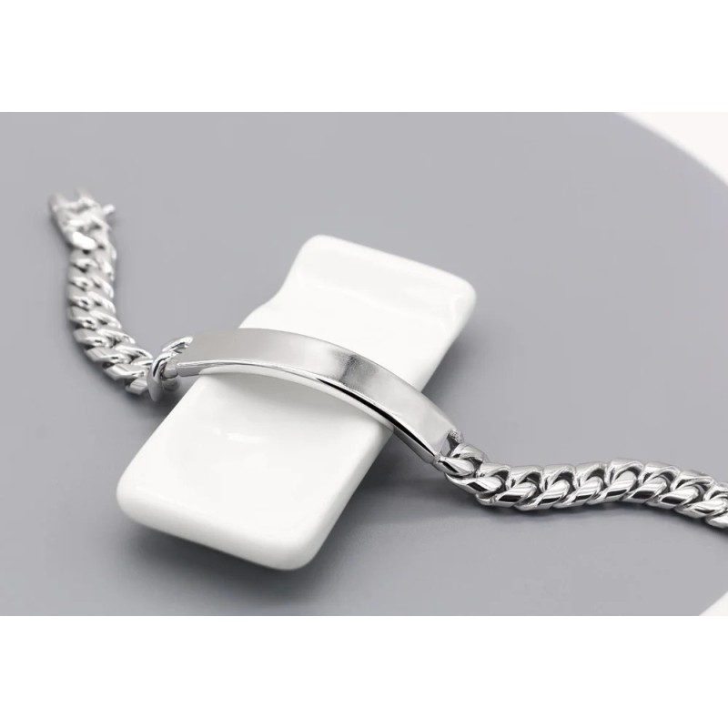 Pulsera en acero para mujer personalizable - Manilla para grabar texto