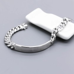 Pulsera en acero para mujer personalizable - Manilla para grabar texto