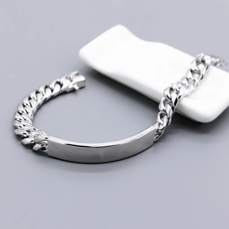 Pulsera en acero para mujer personalizable - Manilla para grabar texto
