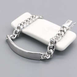 Pulsera en acero para mujer personalizable - Manilla para grabar texto