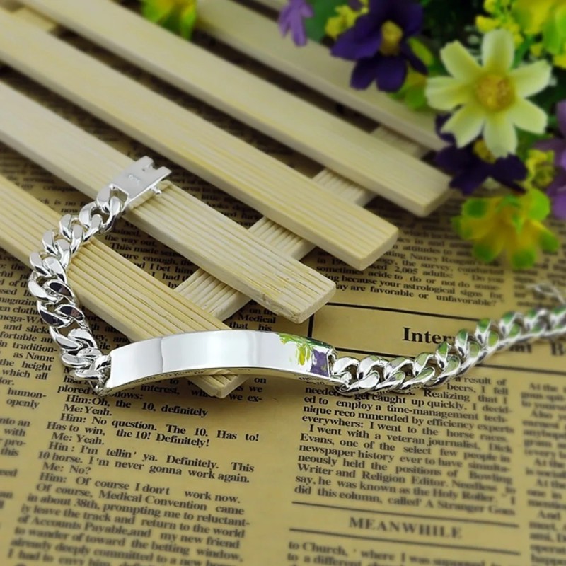 Pulsera en acero para mujer personalizable - Manilla para grabar texto