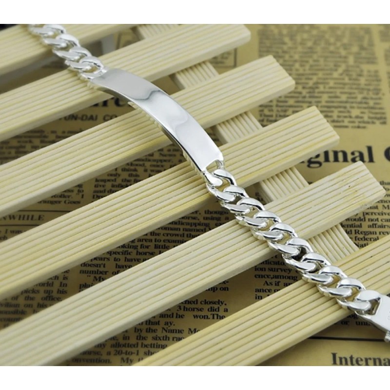 Pulsera en acero para mujer personalizable - Manilla para grabar texto