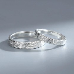 Argollas de matrimonio en plata nido - anillos de boda - alianzas