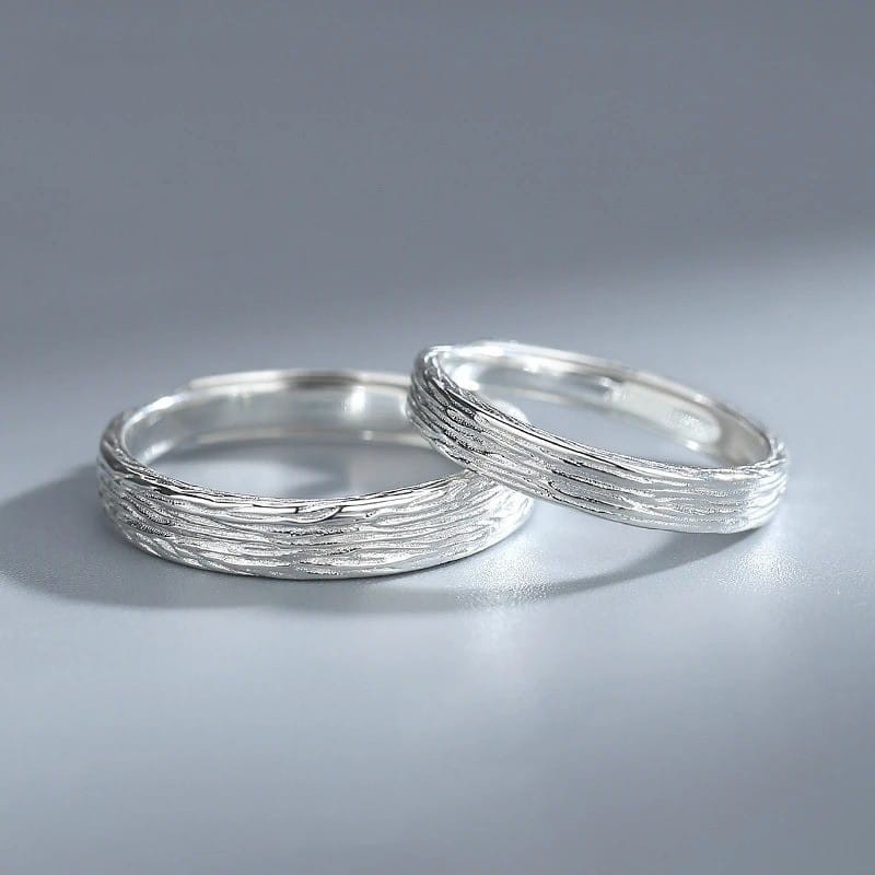 Argollas de matrimonio en plata nido - anillos de boda - alianzas