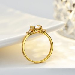 Anillo de compromiso en plata con moissanita - anillo para boda en plata