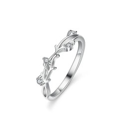 Anillo de compromiso en plata con moissanita - anillo para boda en plata