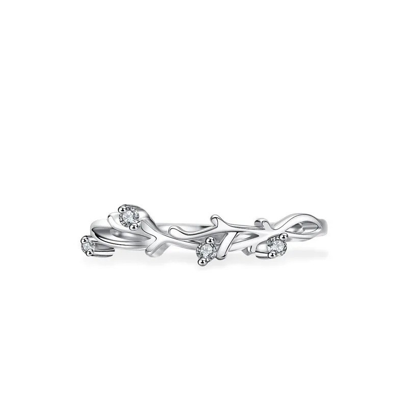 Anillo de compromiso en plata con moissanita - anillo para boda en plata