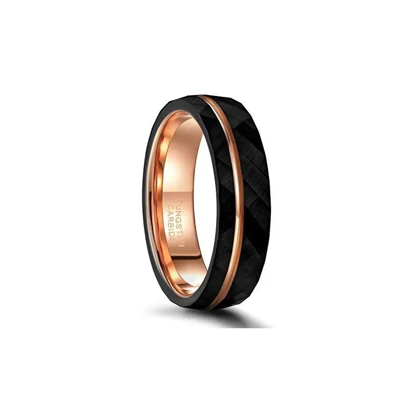 Argollas de matrimonio eterno en tungsteno pulido