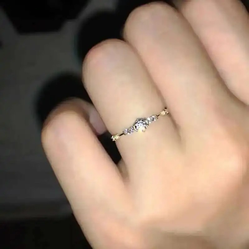 Anillo de compromiso en oro 14k