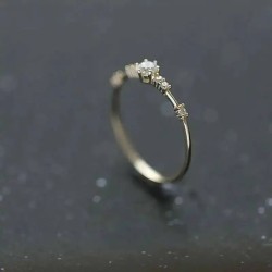 Anillo de compromiso en oro 14k