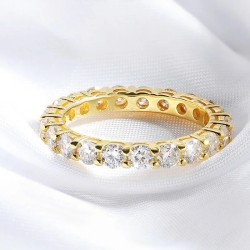 Argollas de matrimonio aurora dual con chapado en oro de 18k
