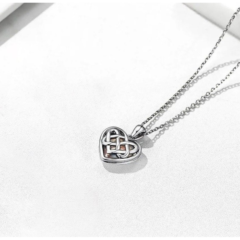 Collar relicario corazón infinito en plata