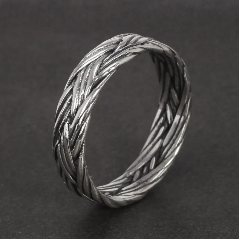 Argolla en plata para hombre - argolla clásica plateada - joyas en plata