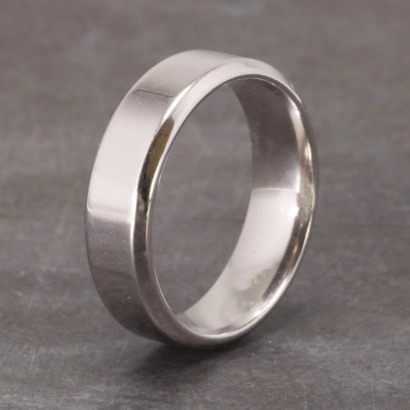 Argolla en plata para hombre - argolla clásica plateada - joyas en plata