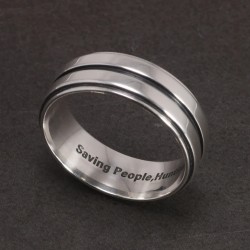 Argolla en plata para hombre - argolla clásica plateada - joyas en plata