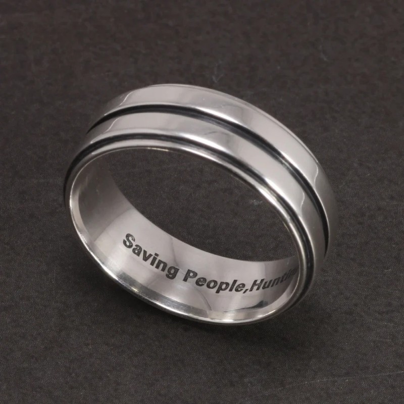 Argolla en plata para hombre - argolla clásica plateada - joyas en plata