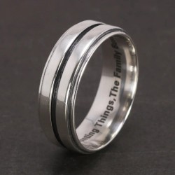 Argolla en plata para hombre - argolla clásica plateada - joyas en plata