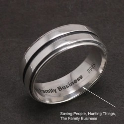 Argolla en plata para hombre - argolla clásica plateada - joyas en plata