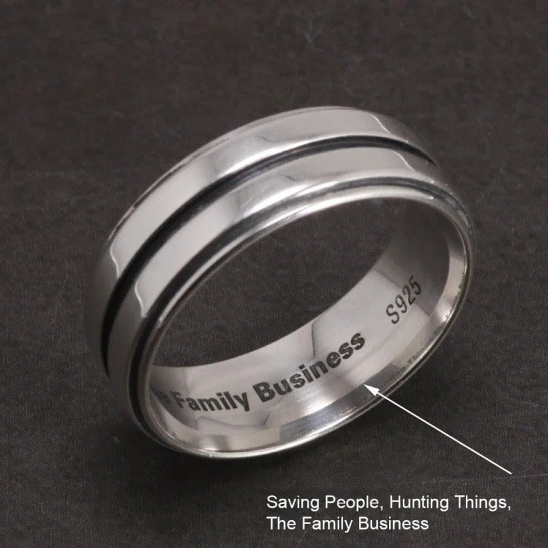 Argolla en plata para hombre - argolla clásica plateada - joyas en plata