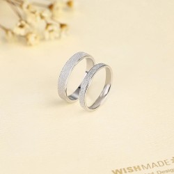 Argollas de matrimonio polvo de arena en plata