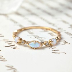 Anillo de compromiso en plata y opalos - anillo promesa