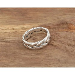 Argolla en plata para hombre - argolla clásica plateada - joyas en plata
